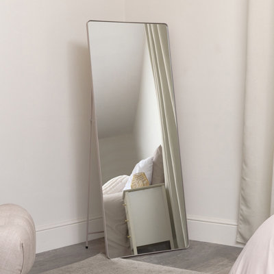 Melody Maison Taupe Framed Free Standing Cheval Mirror 155cm x 60cm