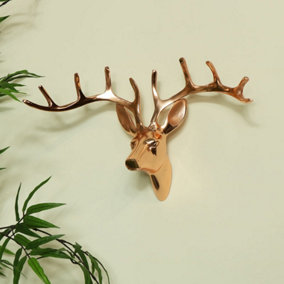 Melody Maison Wall Mounted Copper Stag Head