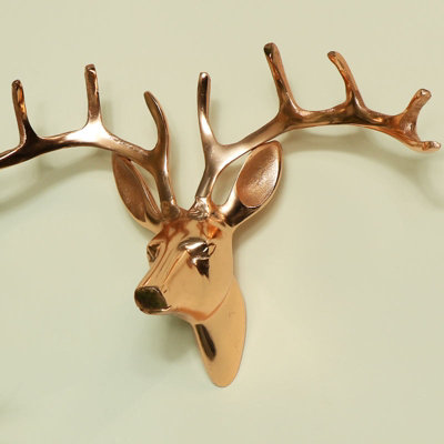 Melody Maison Wall Mounted Copper Stag Head