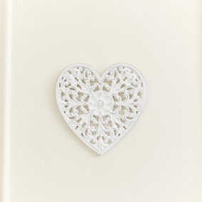 Melody Maison White Floral Heart Wall Plaque