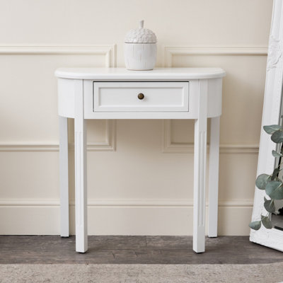 Melody Maison White Half Moon Table - Daventry White Range