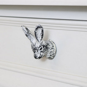 Melody Maison White Rabbit Head Drawer Knob