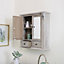 Melody Maison Wooden Mirrored Bathroom Cabinet