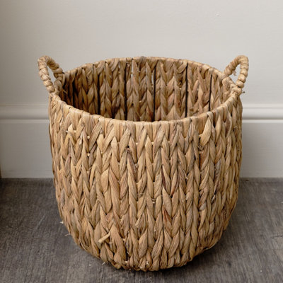 Melody Maison Woven Grass Storage Basket Planter - Large