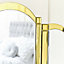 Melody Maison Yellow Glass Art Deco Triple Mirror 74cm x 60cm