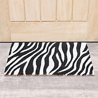 Melody Maison Zebra Print Coir Door Mat
