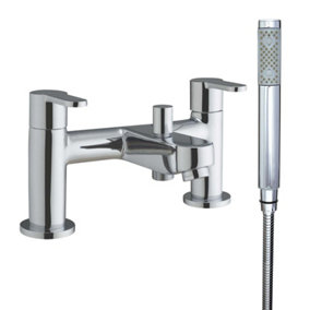 Melody Polished Chrome Deck-mounted Bath Shower Mixer Tap with Handset
