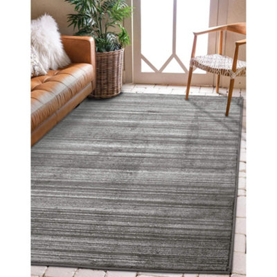 Melrose Athena Textured Grey Medium Indoor Area Rug 100/160cm
