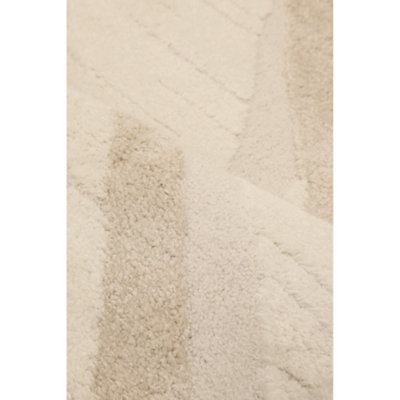 Melrose Ava Abstract Wave Design Cream Beige Medium Indoor Area Rug 120/170cm