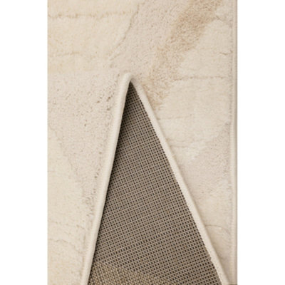 Melrose Ava Abstract Wave Design Cream Beige Medium Indoor Area Rug 120/170cm