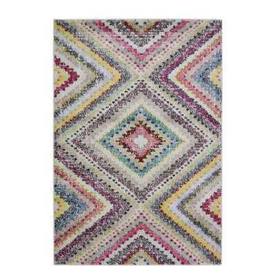 Melrose Chateau Multicoloured Striped Indoor Large Area Rug 160/230cm