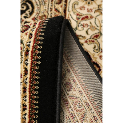 Melrose Classic Traditional Black Vintage Area Rug 160/230cm