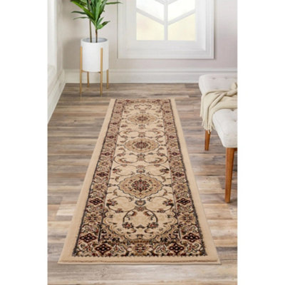 Melrose Classic Traditional Cream Vintage Runner Rug 060/230cm