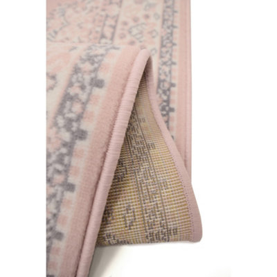 Melrose Colorama Traditional Blush Large Area Indoor Rug 160/230cm