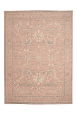 Melrose Colorama Traditional Vintage Faded Indoor Blush Pink X-Large ...