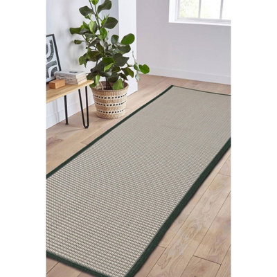 Melrose Eden Border Monochrome Indoor Outdoor Area Runner Rug 3mm Pile Height - 67/200cm