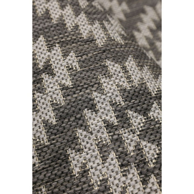 Melrose Eden Genesis Silver Indoor Outdoor Area Runner Rug 3mm Pile Height - 67/200cm