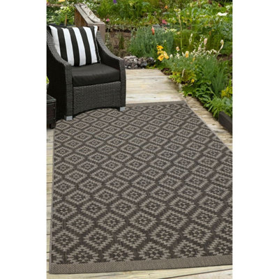 Melrose Eden Genesis Silver Indoor Outdoor X-Large Area Rug 3mm Pile Height - 200/290cm