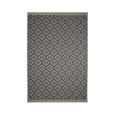 Melrose Eden Genesis Silver Indoor Outdoor X-Large Area Rug 3mm Pile Height - 200/290cm