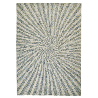 Melrose Elemental Vortex Grey Large Area Rug 160X230cm