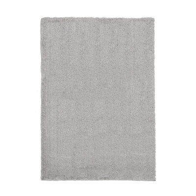 Melrose Laguna Super Soft Shaggy Silver Area Rug 200/290cm