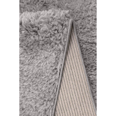 Melrose Laguna Super Soft Shaggy Silver Area Rug 200/290cm