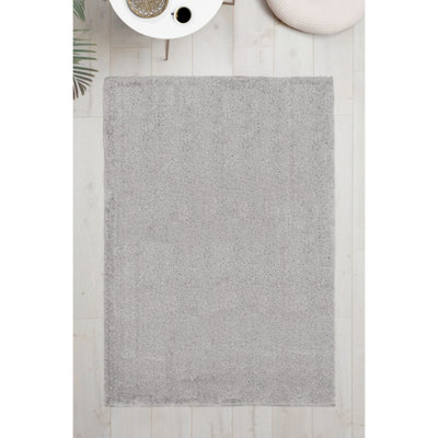 Melrose Laguna Super Soft Shaggy Silver Area Rug 200/290cm