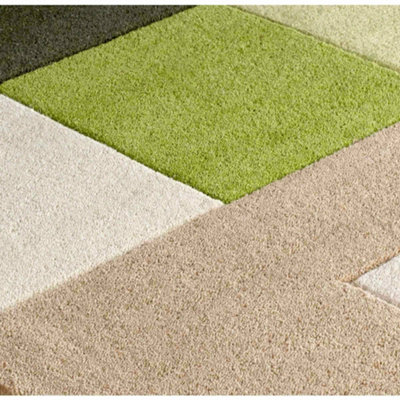 Melrose Lexus Green Low Pile Large Area Rug 160/230cm