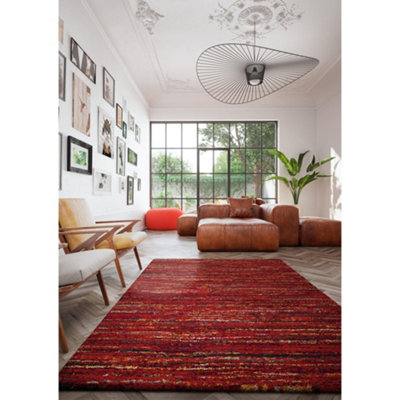 Melrose Noble Multi Red Design Indoor Medium Area Rug 120/170cm