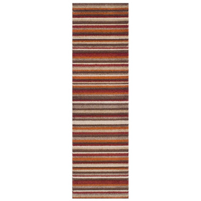 Melrose Salerno Orange Red Striped Pattern Design Large Indoor Area ...