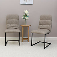 Memet Cantilever Dining Chair Elk - Set of 2 Chairs