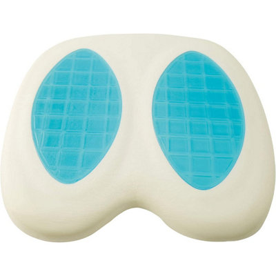 Memory Foam and Gel Filled Cushion - Lower Back Support Orthopaedic Posture Pad - Measures 45 x 42 x 5cm