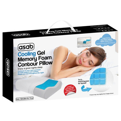 Memory Foam Cooling Gel Pillow Standard Size