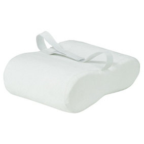 Memory Foam Leg Pillow - Ergonomic Leg Raiser Cushion with Washable Velour Cover & Elasticated Strap - Measures H9 x W29 x D21cm