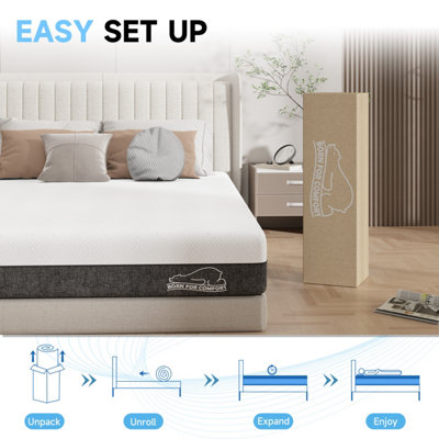 MEMORY FOAM MATTRESS 6 INCH WITH SOFT FABRIC SKIN-FRIENDLY MATTRESS-SINGLE