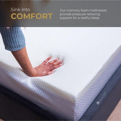 Memory Foam Mattress Orthopedic 12 Inch Deep - PureDream by DS Living