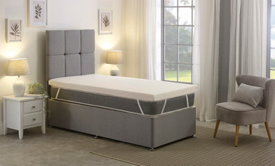 Memory Foam Mattress Topper With Removable Comfort Zip Cover - Super King