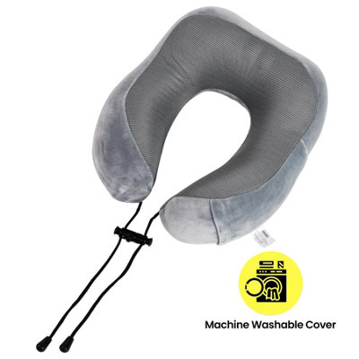 Memory Foam Neck Travel Pillow Lightweight Portable Head Neck Support Pillow - 3