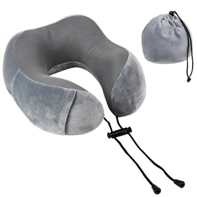 Memory Foam Neck Travel Pillow Lightweight Portable Head Neck Support Pillow - 5
