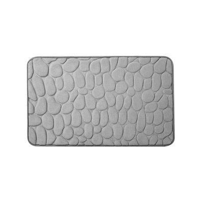 Memory Foam Pedestal Bath Mat Set - Grey