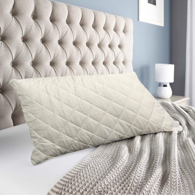 Memory Foam Shell Pillow Soft Hollowfibre Filled Plump Microfibre Hotel Quality
