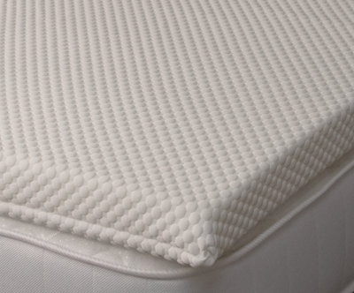 Memory Foam Topper with Free Luxury Bubble Cover- 1 Inch Deep - King Size
