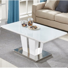 Memphis Coffee Table High Gloss Coffee Table for Living Room Centre Table Tea Table for Living Room Furniture White