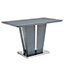 Memphis High Gloss Console Table In Grey With Glass Top