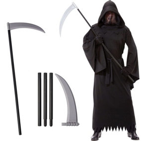 Men's Halloween Phantom Costume with Weapons - Death Robe Outfit