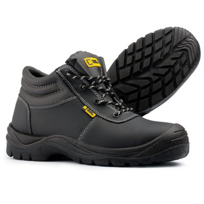 Men's Safety Boots Steel Toe Cap Midsole Protection Full Grain Leather Memory Foam Insoles Outdoor Shoes S3 Sr William 9 Uk