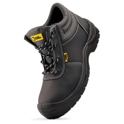 Men's Safety Boots Steel Toe Cap Midsole Protection Full Grain Leather ...