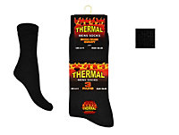 Men's Thermal Work Boot Thick Socks Extra Warm Black 12 Pairs