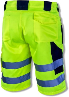 Men Workwear High Visible Shorts (size: 32-34 inch -EU 50) Heavy Duty ...