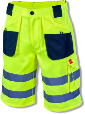 Men Workwear High Visible Shorts (size: 32-34 inch -EU 50) Heavy Duty ...
